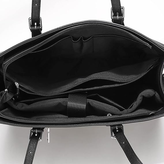 Bolsa de laptop para mulheres à prova d'água de couro leve 15,6 Polegadas.