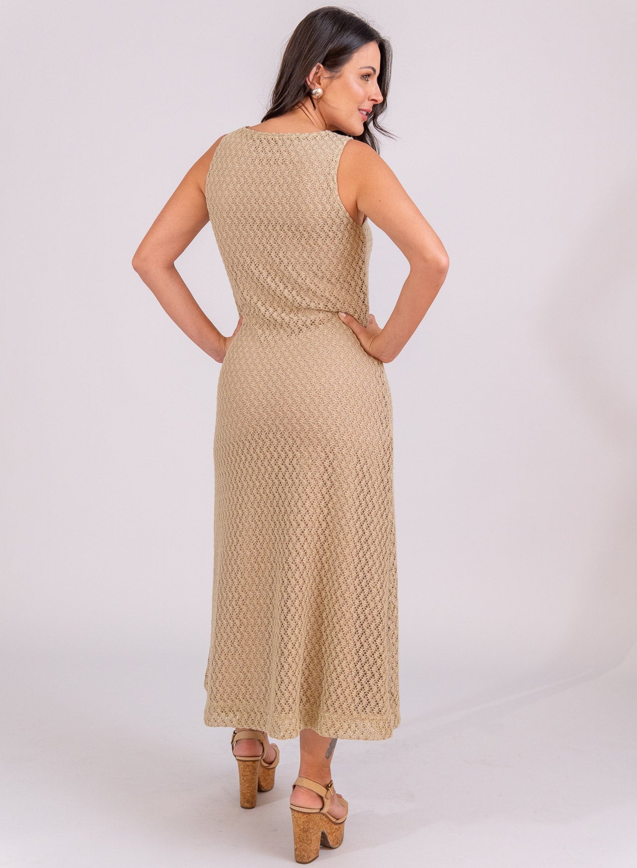 Vestido Alana - Bege