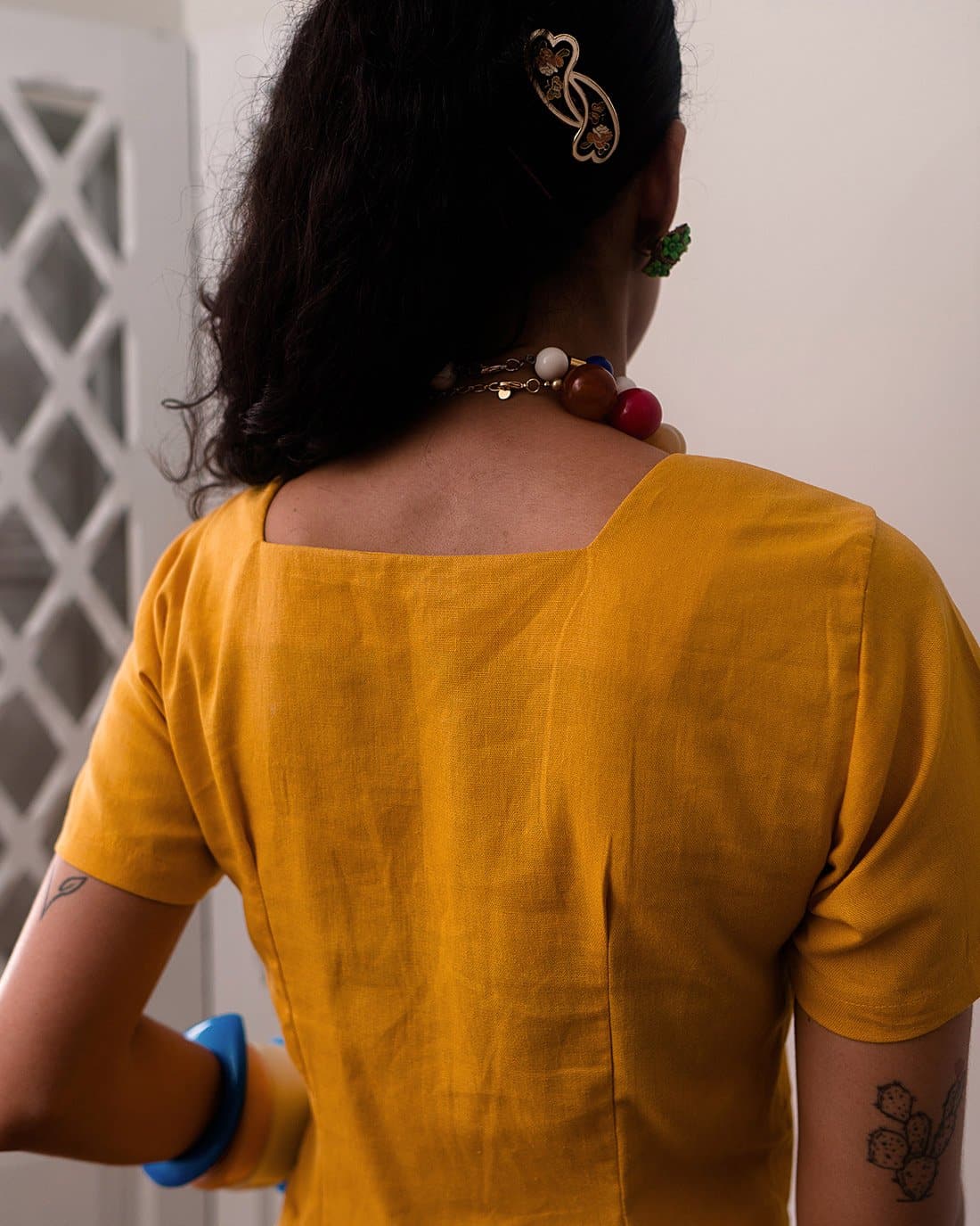Cropped Lina | Linho Mostarda