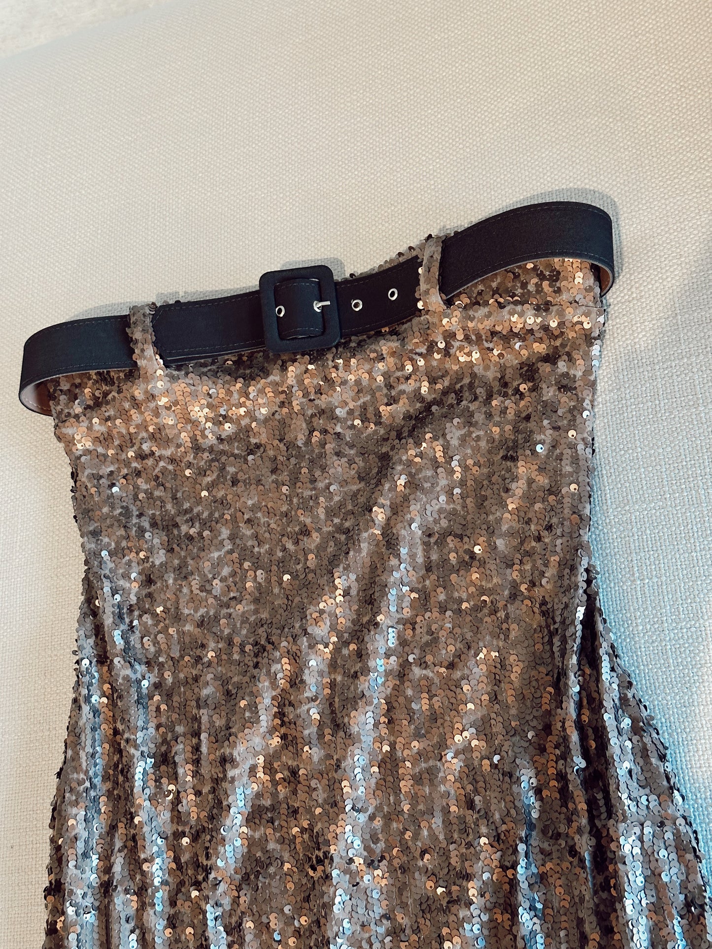 Vestido Midi Paetê Lobo