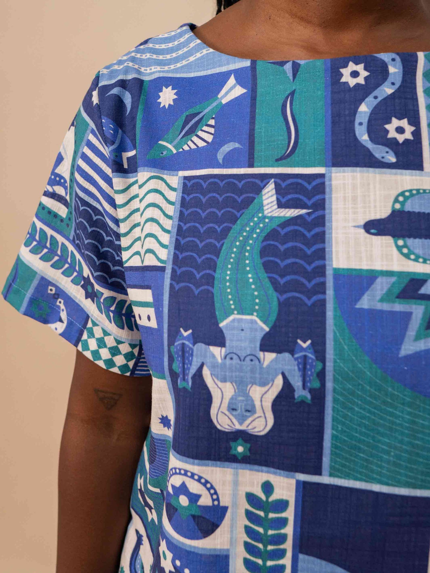 BLUSA MALU | ARMORIAL AZUL