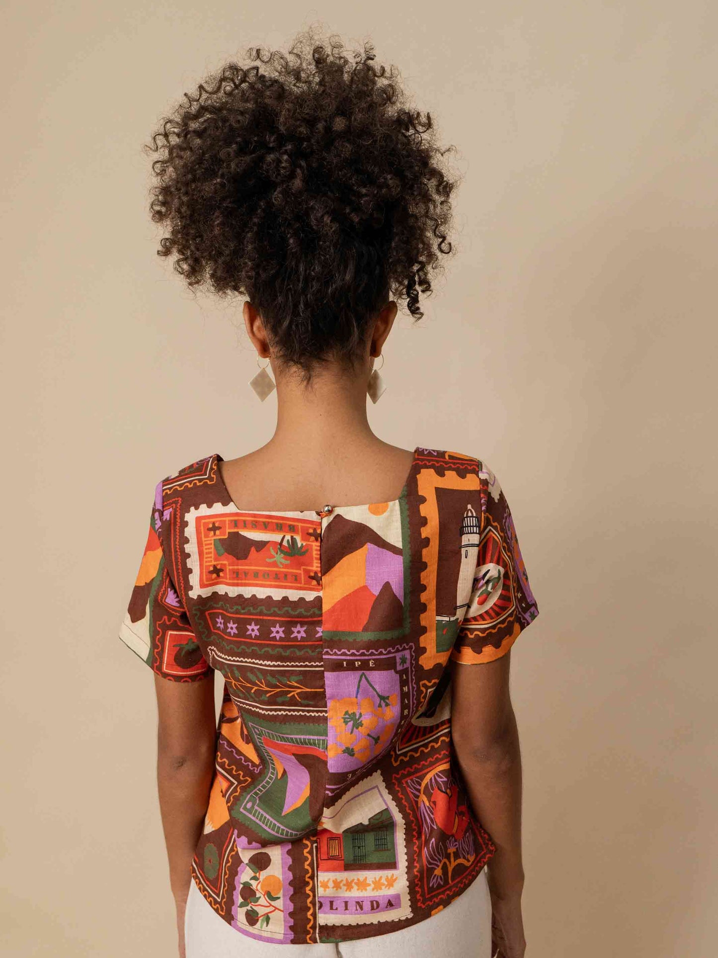 BLUSA SÔNIA | SELO POSTAL MARROM