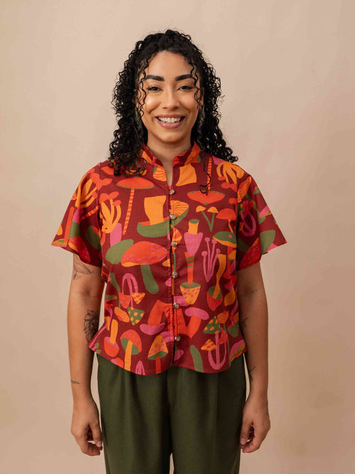 BLUSA NIPÔNICA | COGUMELO VINHO