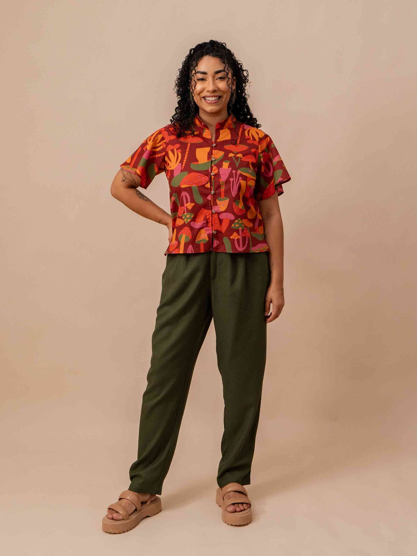 BLUSA NIPÔNICA | COGUMELO VINHO