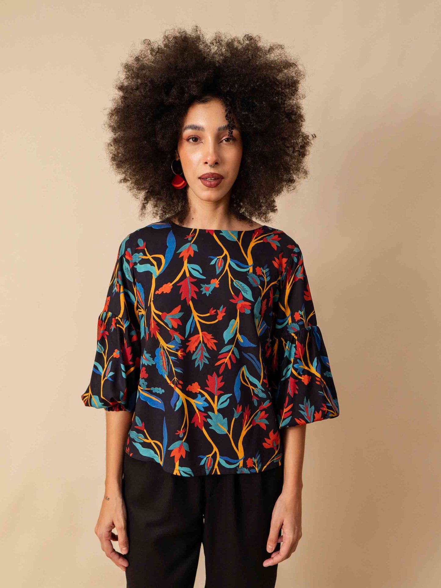 BLUSA BUFANTE | PAPEL DE PAREDE CHINÊS