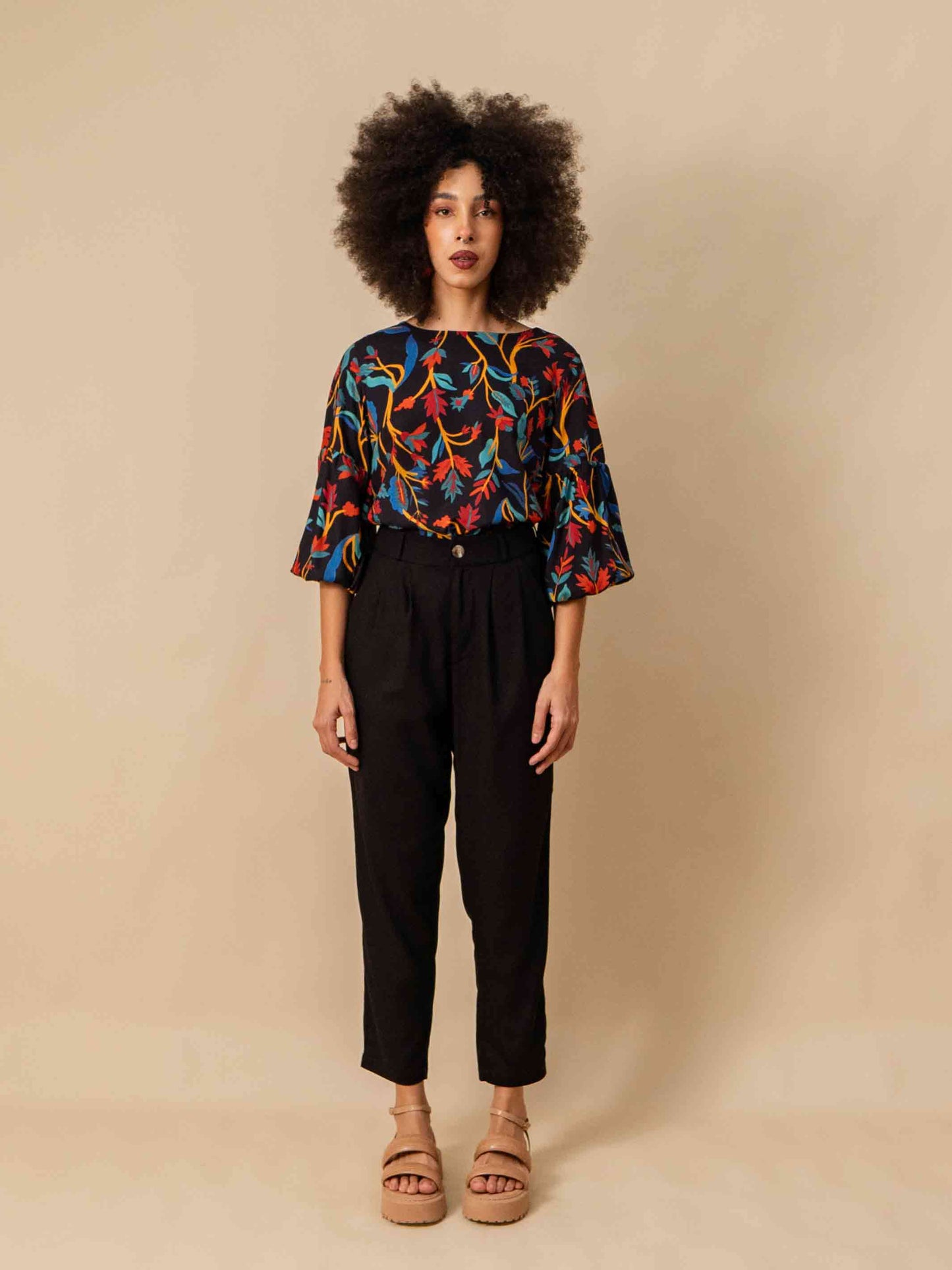 BLUSA BUFANTE | PAPEL DE PAREDE CHINÊS