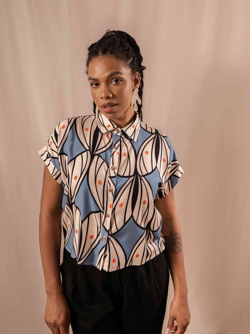 BLUSA BOTÕES | MARIPOSAS
