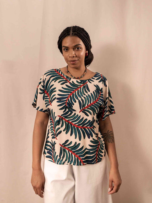 BLUSA AURORA | PALMEIRA AZUL