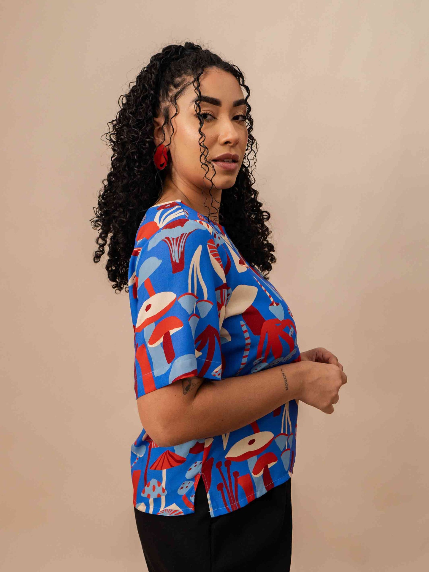BLUSA MALU | COGUMELO AZUL