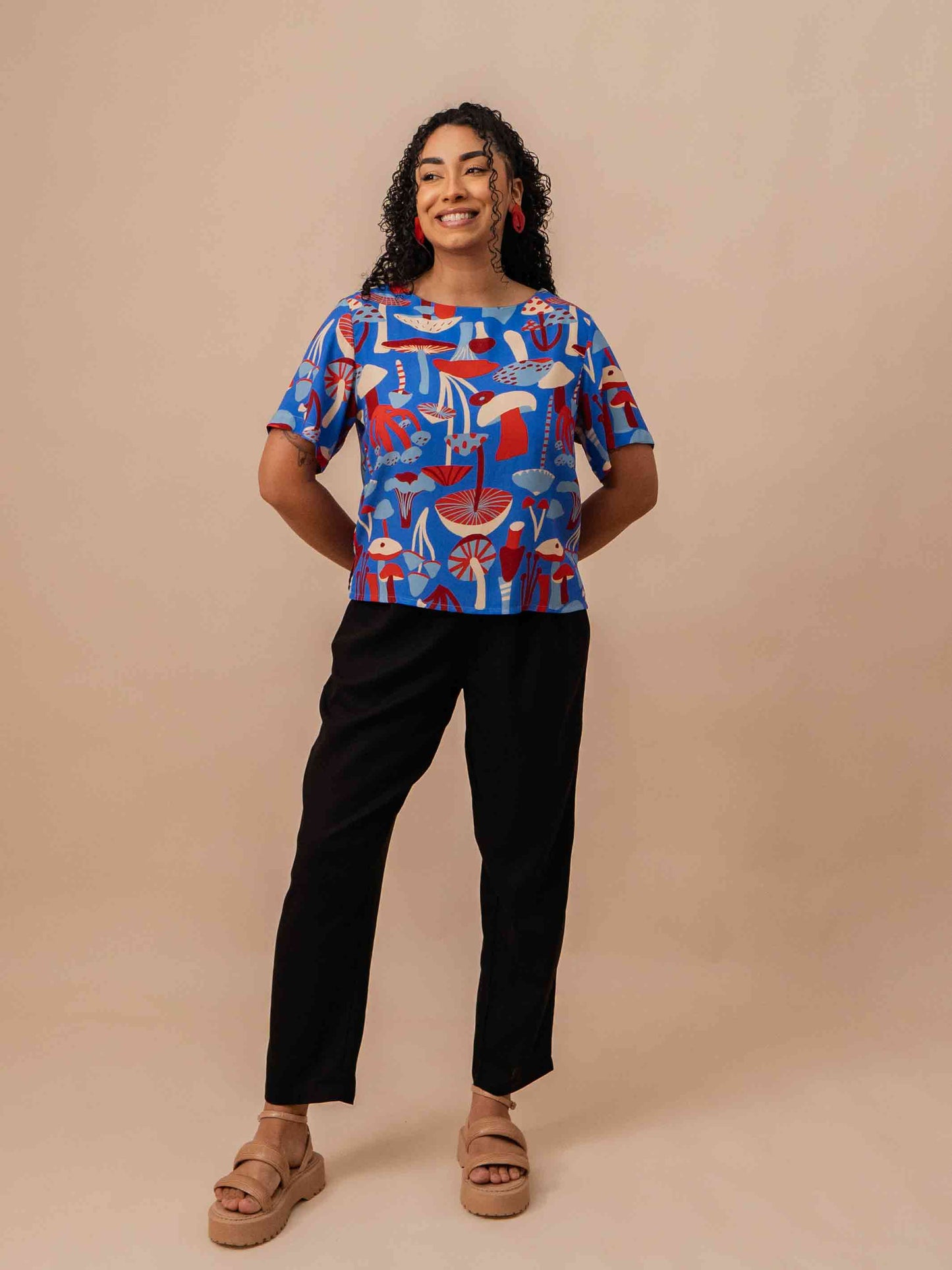 BLUSA MALU | COGUMELO AZUL