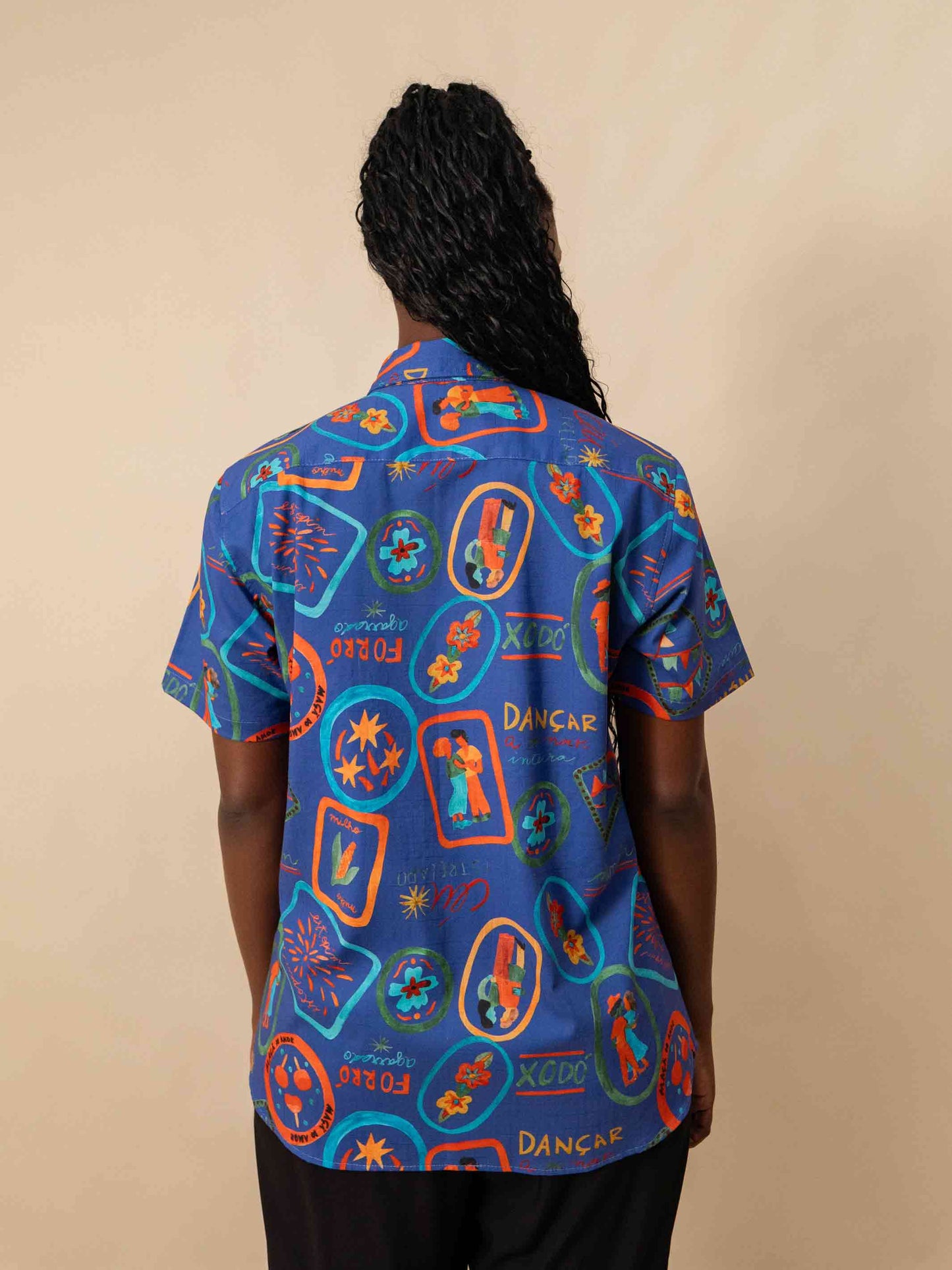 CAMISA DE BOTÃO | RETRATOS AZUL