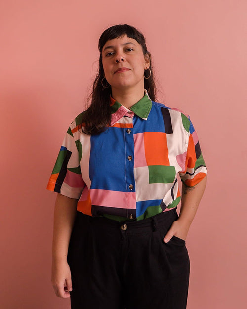 Camisa botão | Oitentinha Azul