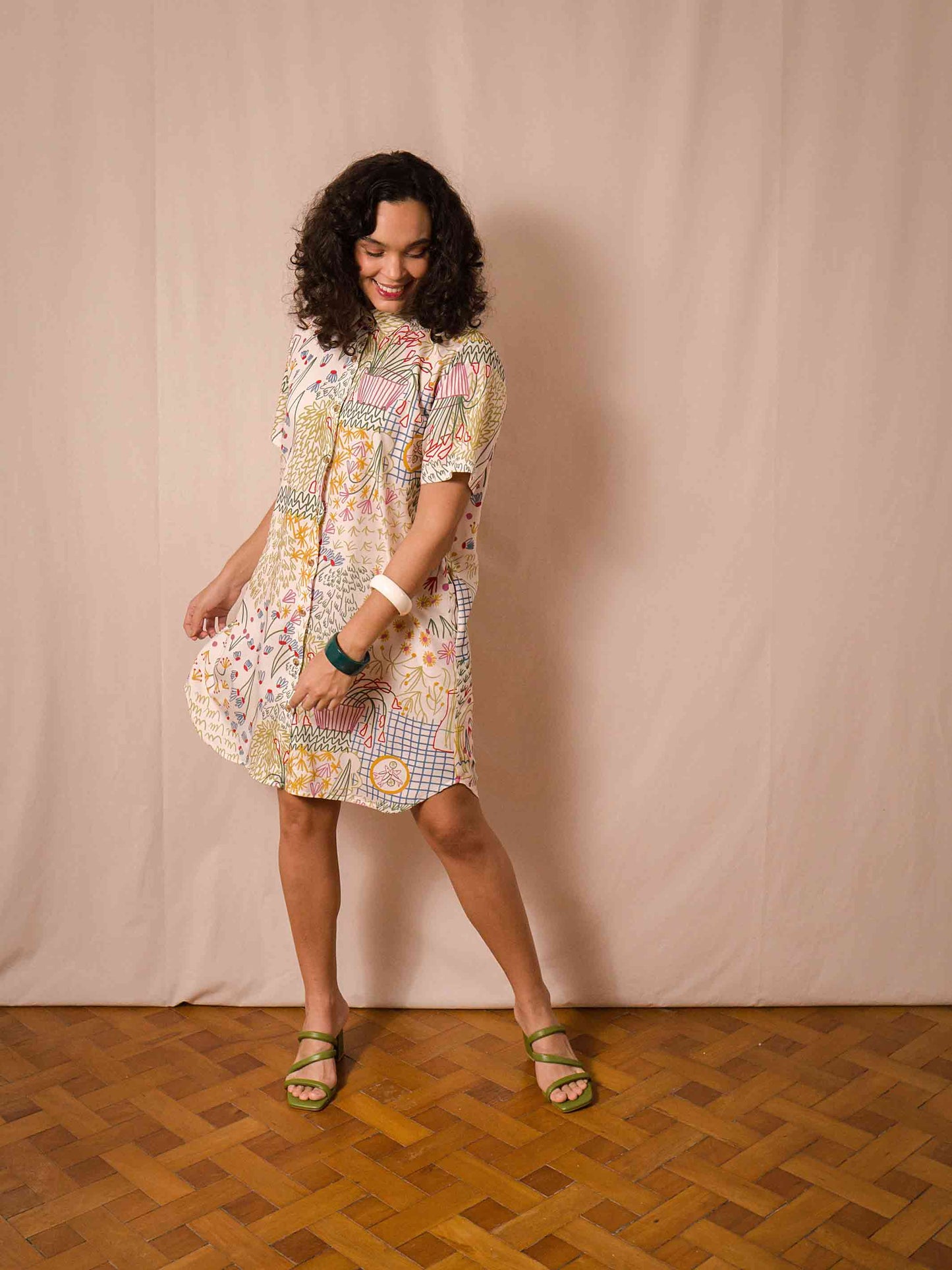 Chemise Lia curto | Jardim