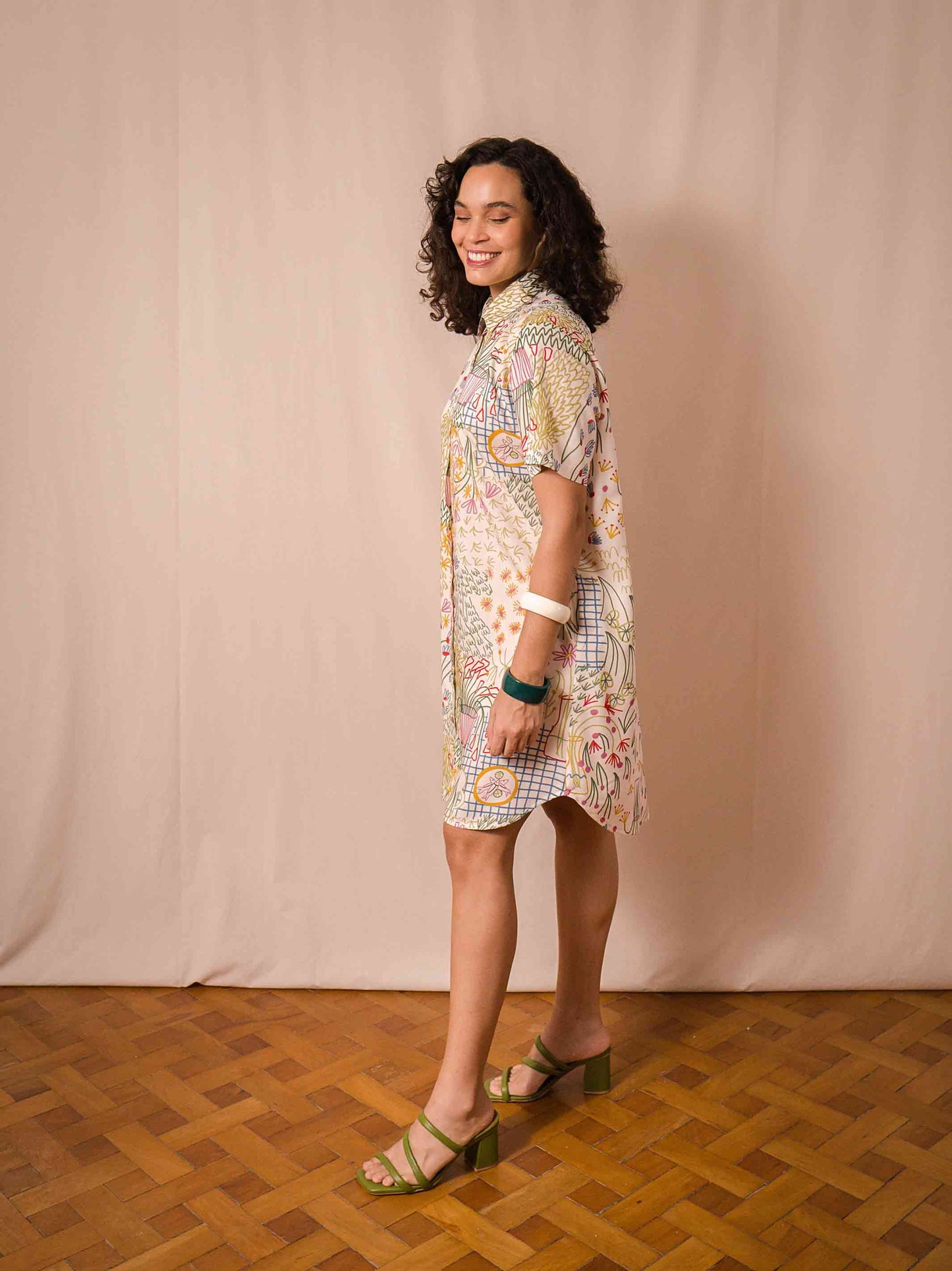 Chemise Lia curto | Jardim