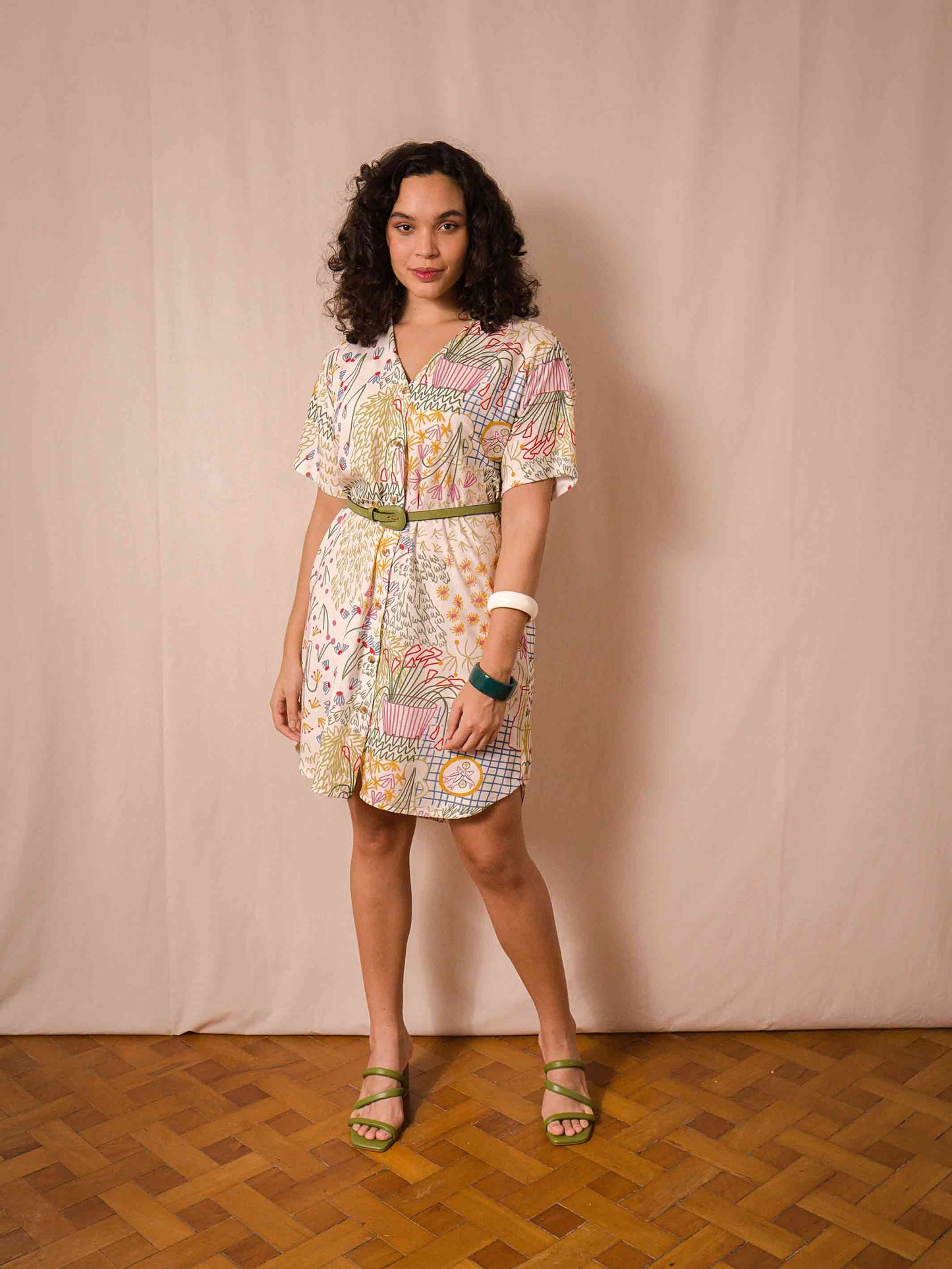 Chemise Lia curto | Jardim