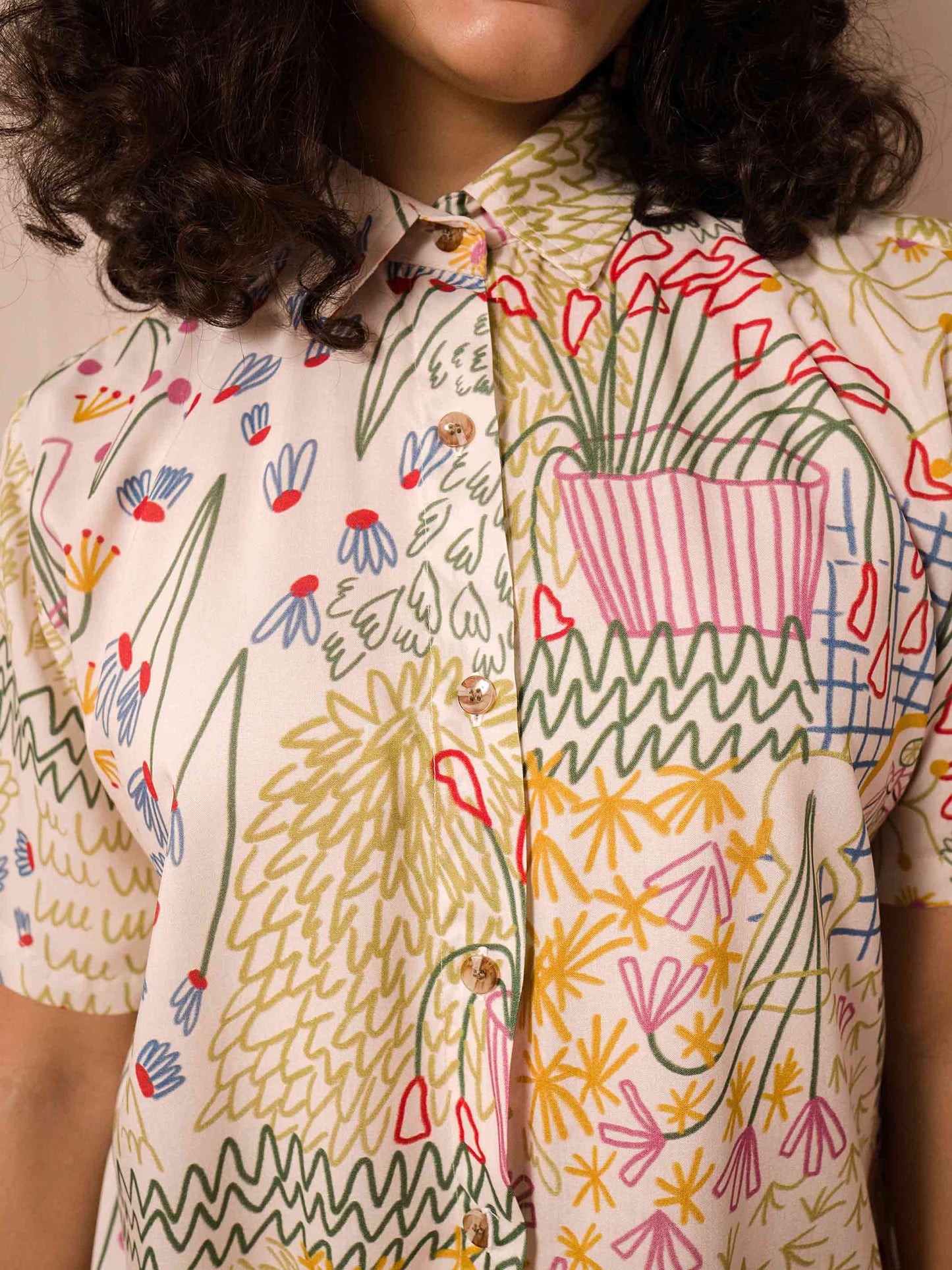 Chemise Lia curto | Jardim