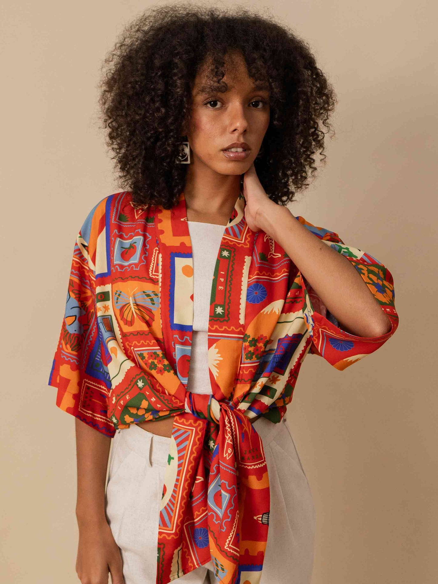 KIMONO | SELO POSTAL VERMELHO