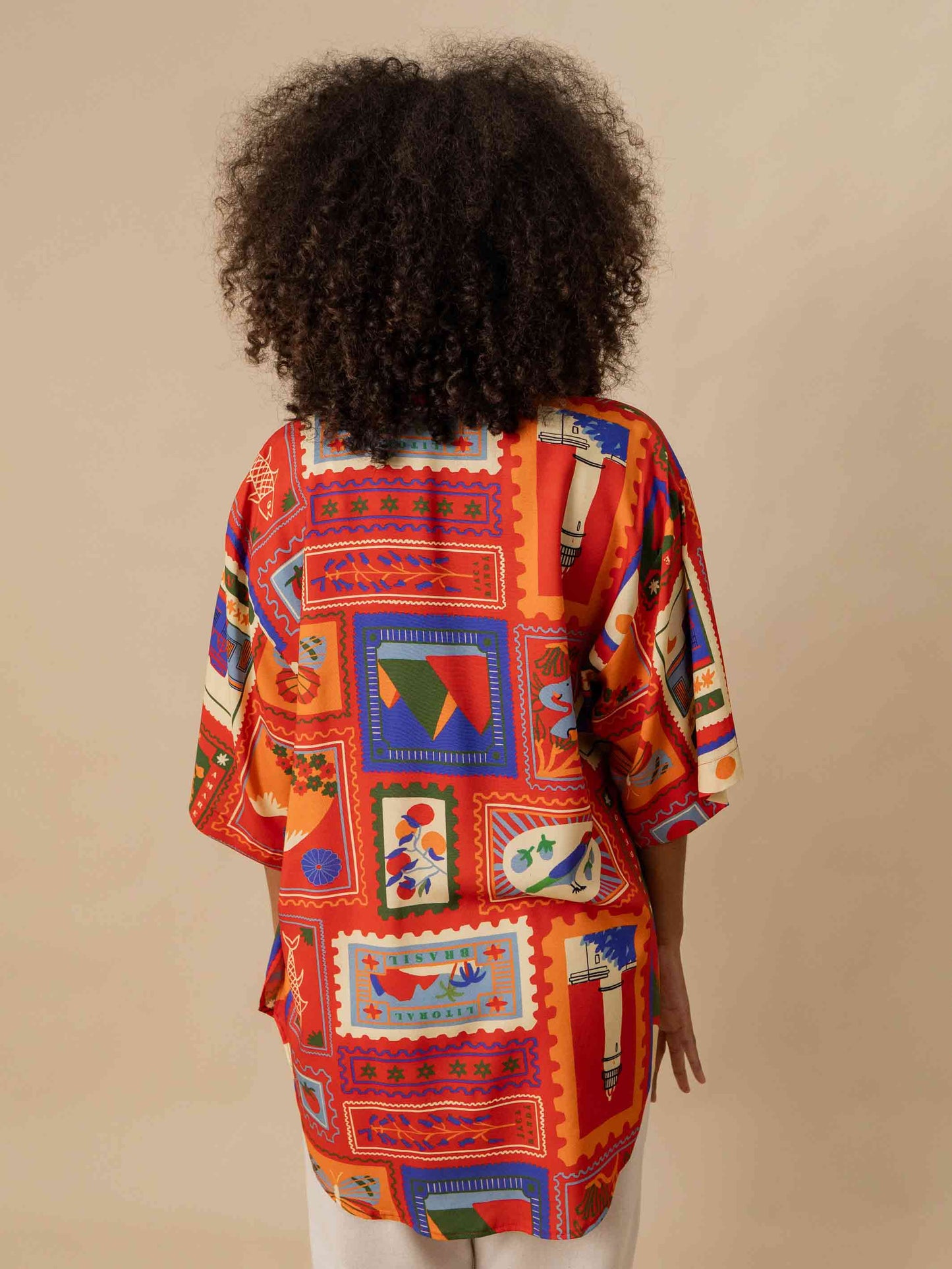KIMONO | SELO POSTAL VERMELHO