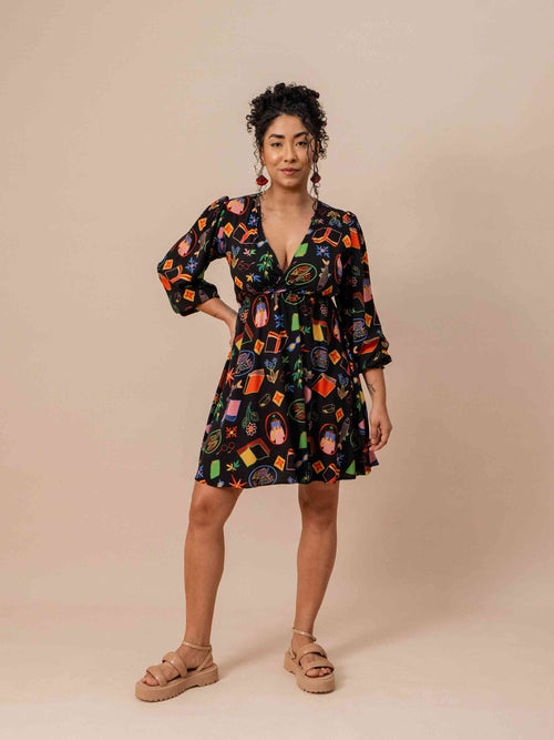 VESTIDO TRANSPASSADO CURTO | EX LIBRIS