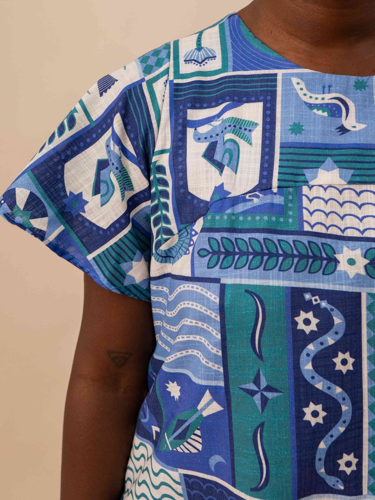 VESTIDO RAY | ARMORIAL AZUL