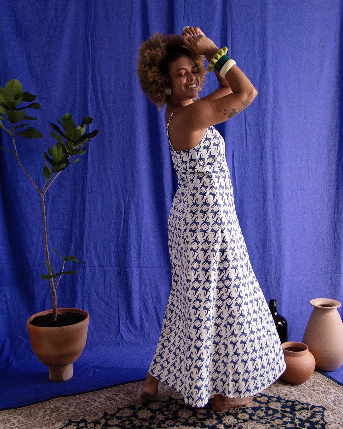 Vestido Gio Linho | Pássaros