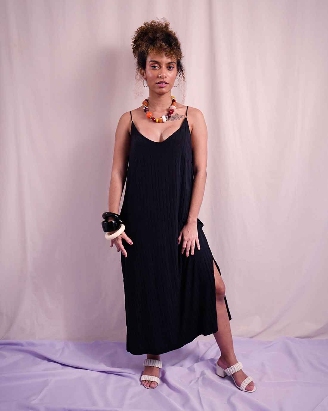 Vestido Hayla | Malha Canelada Sustentável