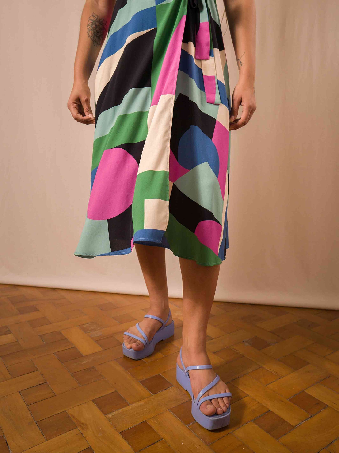 Vestido transpassado | Projeto