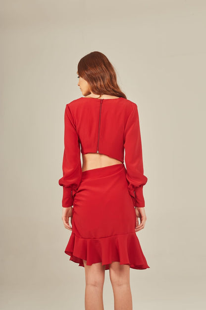 Vestido Babado Mini