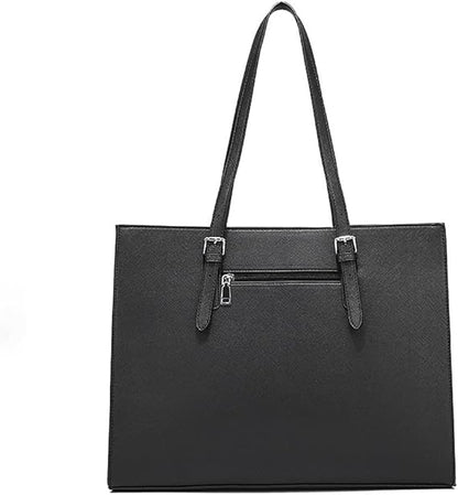 Bolsa de laptop para mulheres à prova d'água de couro leve 15,6 Polegadas.