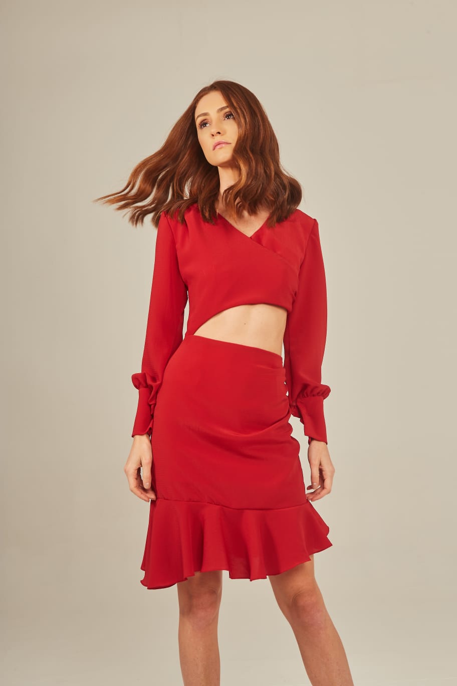 Vestido Babado Mini
