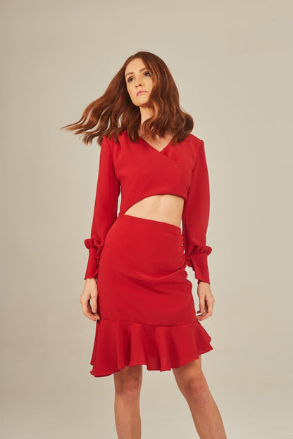 Vestido Babado Mini