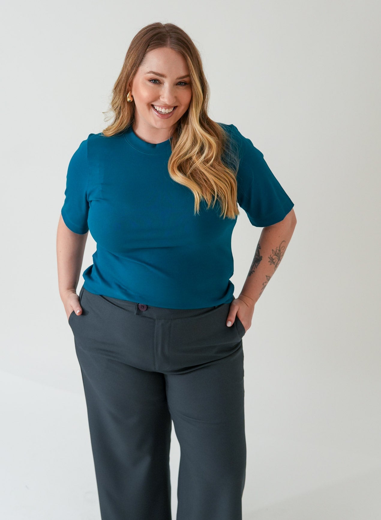 Blusa Bel - Azul Petróleo
