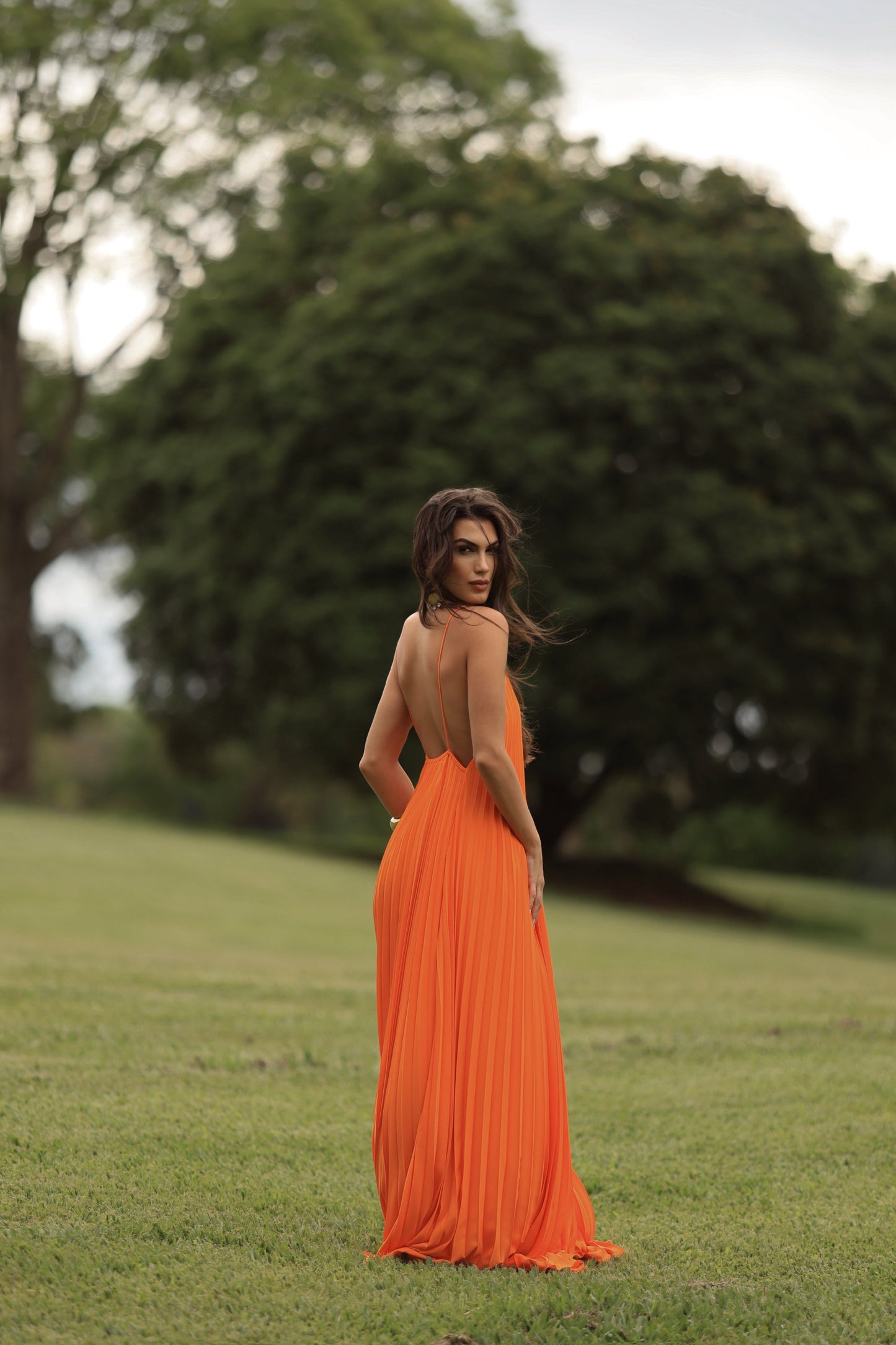 Vestido L'arc Plissado Encomenda