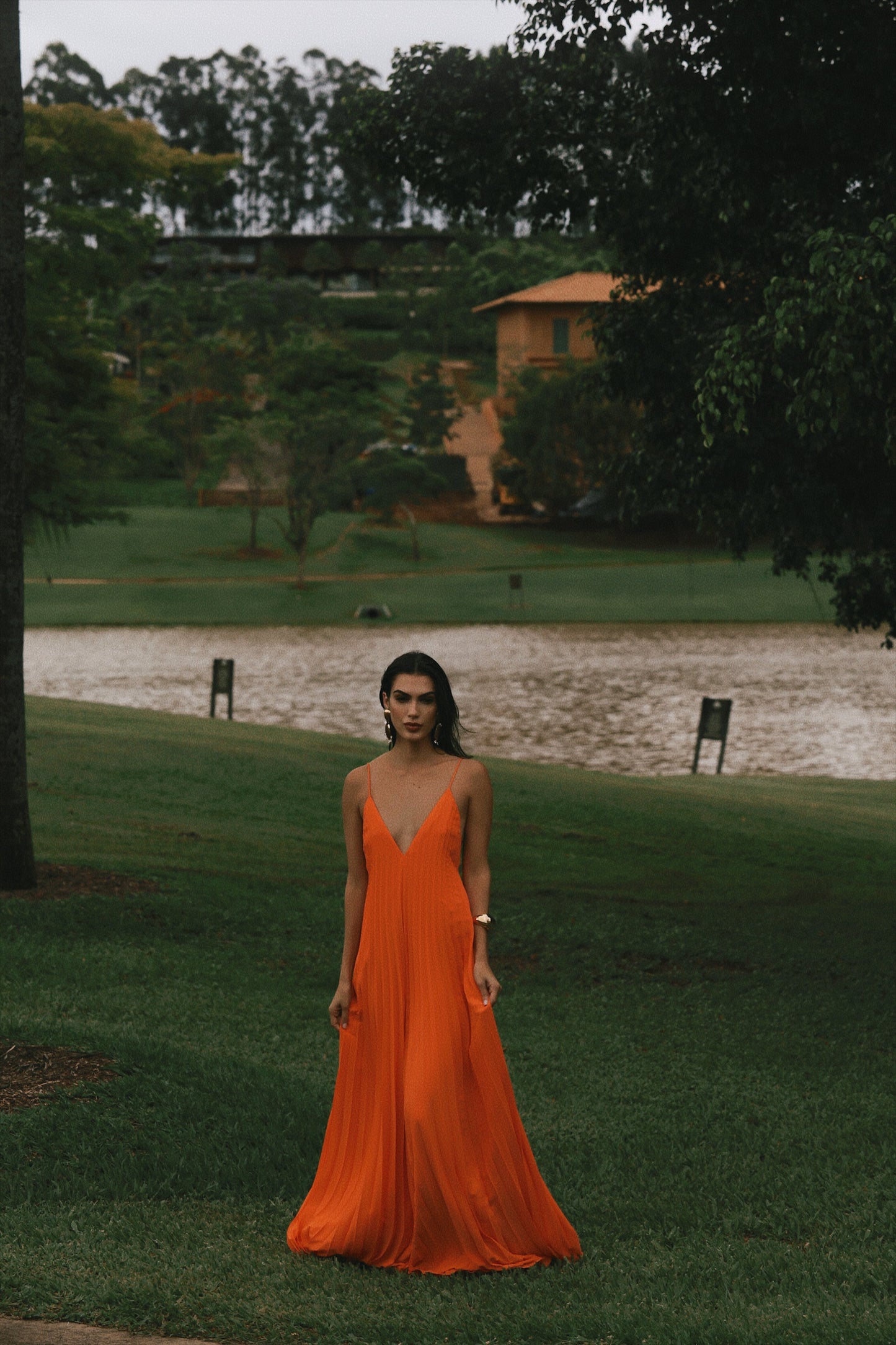 Vestido L'arc Plissado Encomenda