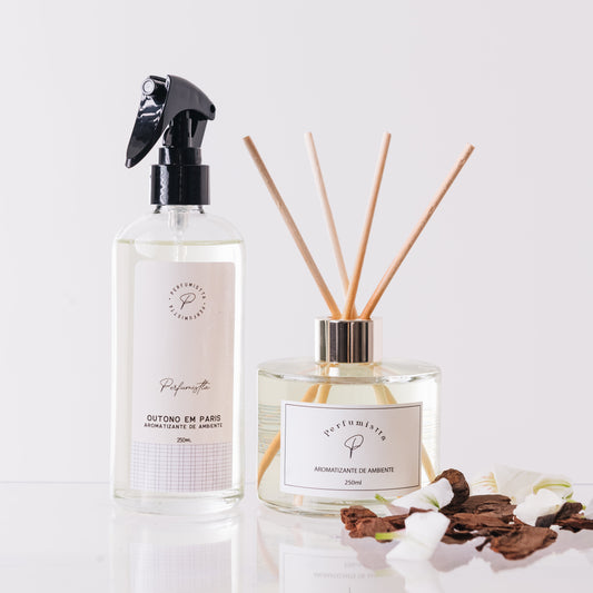KIT Casa Perfumada do Outono em Paris - Homespray e Difusor