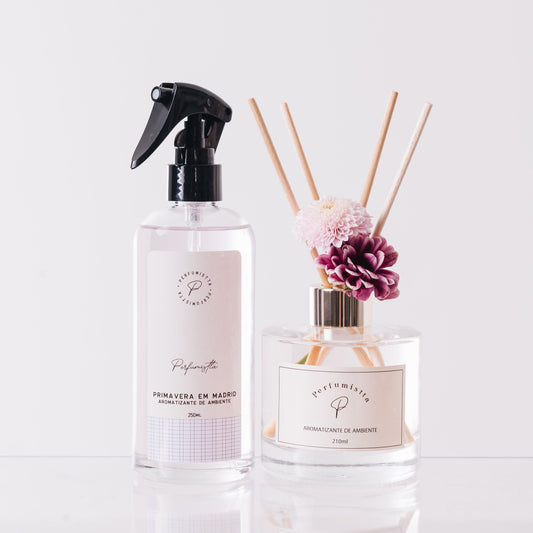 KIT Casa Perfumada do Primavera em Madrid - Homespray e Difusor
