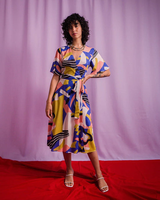 Vestido Transpassado | Fullgás Azul