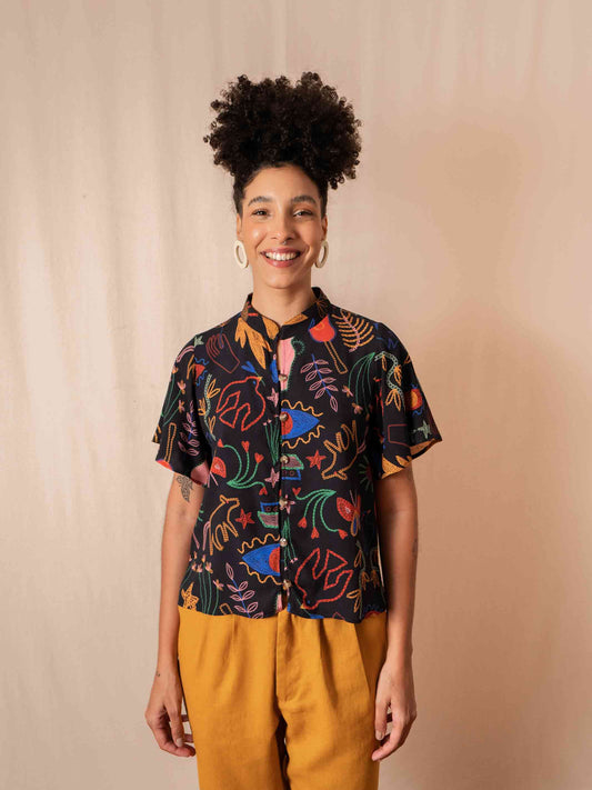 BLUSA NIPONICA | LINHAS DE VIOLETA