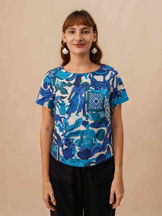 BLUSA OLÍVIA | AMPARO AZUL