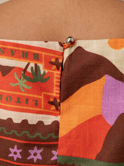 BLUSA SÔNIA | SELO POSTAL MARROM