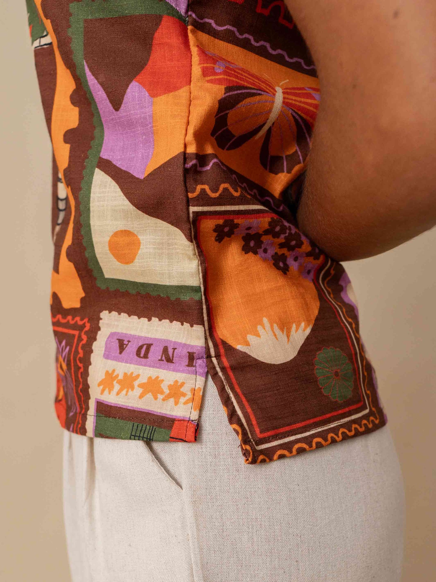 BLUSA SÔNIA | SELO POSTAL MARROM