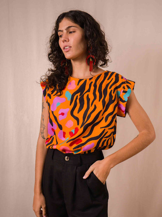 Blusa Canoa | Animal Print