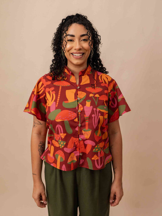 BLUSA NIPÔNICA | COGUMELO VINHO