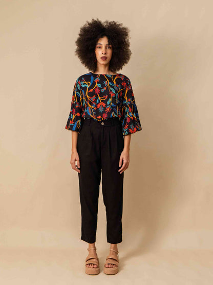 BLUSA BUFANTE | PAPEL DE PAREDE CHINÊS