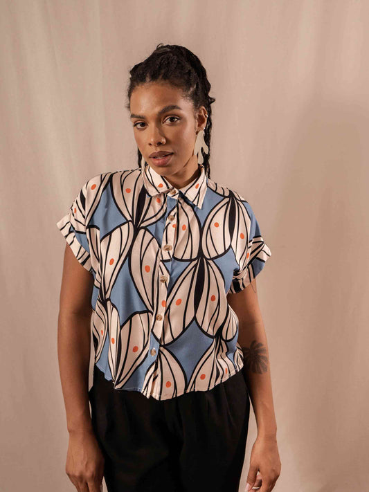 BLUSA BOTÕES | MARIPOSAS