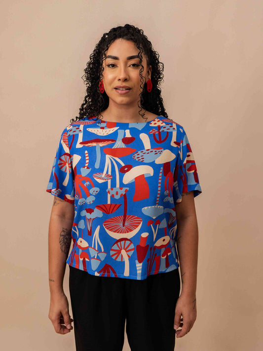 BLUSA MALU | COGUMELO AZUL