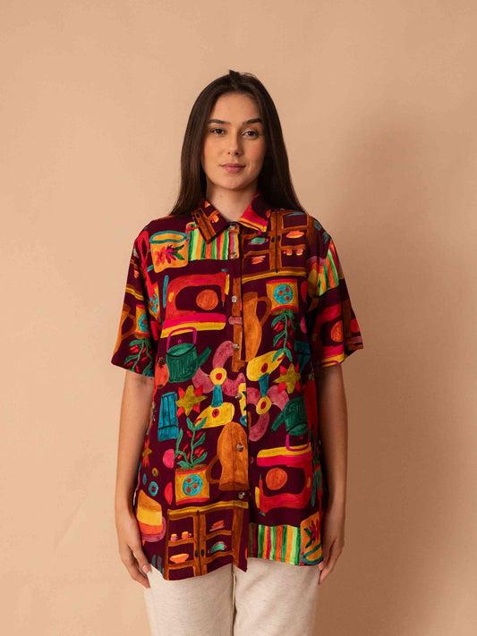 CAMISA DE BOTÃO | DENTRO DE CASA