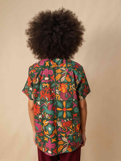 CAMISA DE BOTÃO | ILUMINURAS VERDE