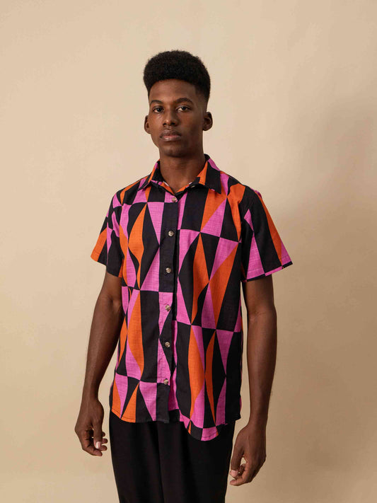 CAMISA DE BOTÃO | BALÃO ROSA