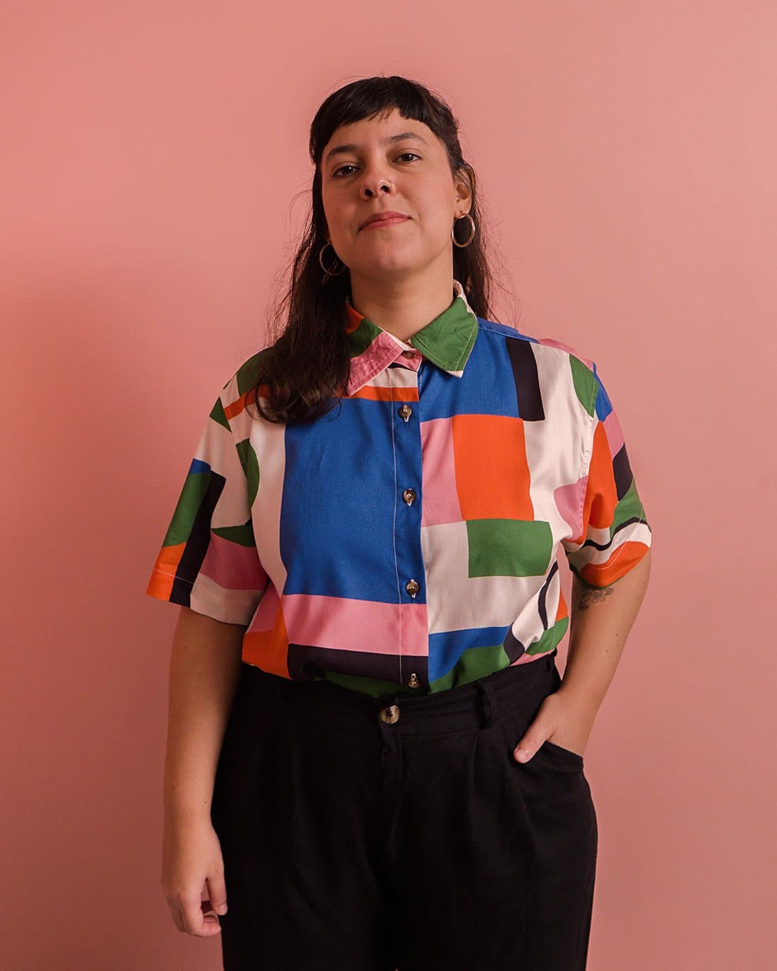 Camisa botão | Oitentinha Azul